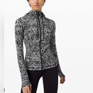 Lululemon Hooded Define Jacket Nulu Urban Block Ice Grey Black Size 8